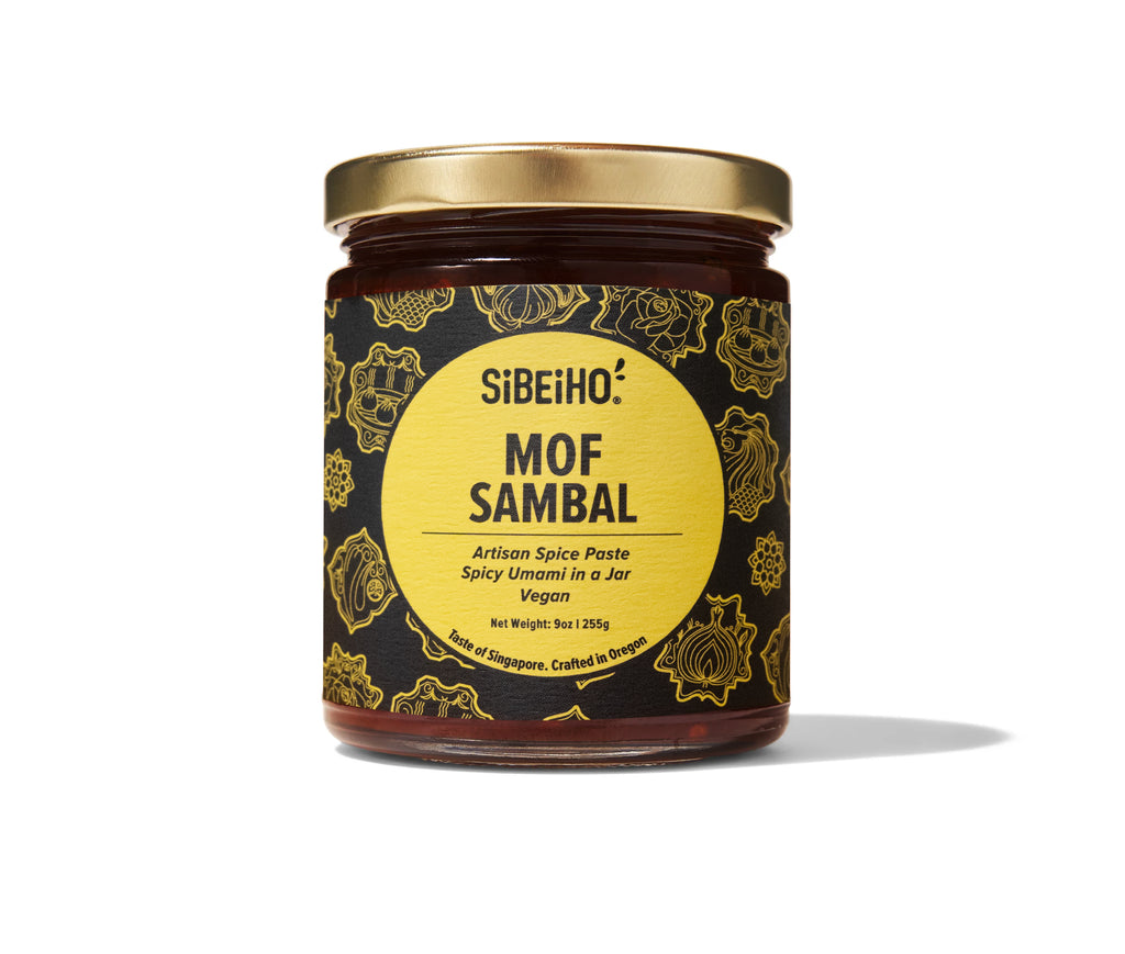 MOF Sambal by Sibeiho – award-winning Singapore-style chili sauce. Bold, spicy, umami-rich; perfect for fans of sambal oelek, chili oil, no seed oil, vegan and organic hot sauces