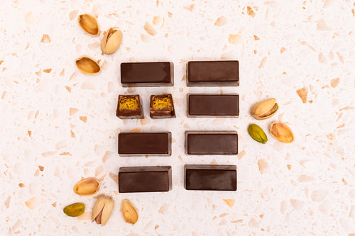 Sibeiho Pistachio Bon Bons with OMG! Sambal Kachang spice. Celebrate Mid Autumn's Festival. Collaboration with Ranger Chocolate. Decadent Chocolate treat. 